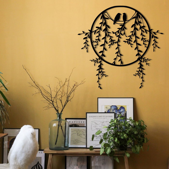Wallity Sirayet Escultura de pared de metal negra